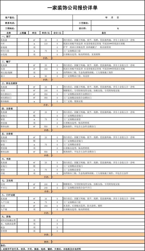 深圳家装装修报价-深圳家装装修报价表